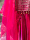 Pink Shaded Skirt Set