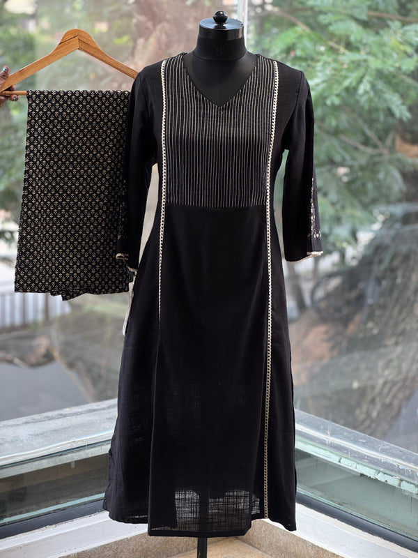 Black Pin-Tux Yolk Co Ord