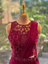Maroon Intricate Work Drape