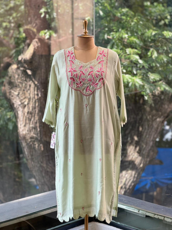 Pastel Green Dupatta Set