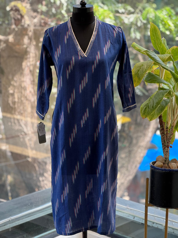 Blue Ikkat Tunic