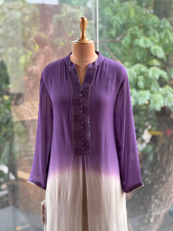 Purple Shaded Kurta Set