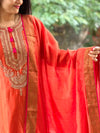 Orange Organza Suit