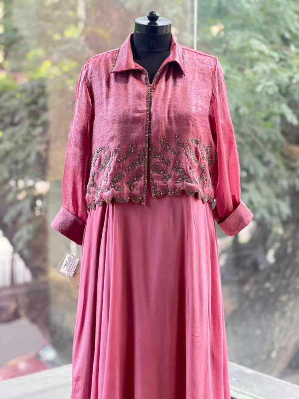 Pink Glass Tissue Tunic