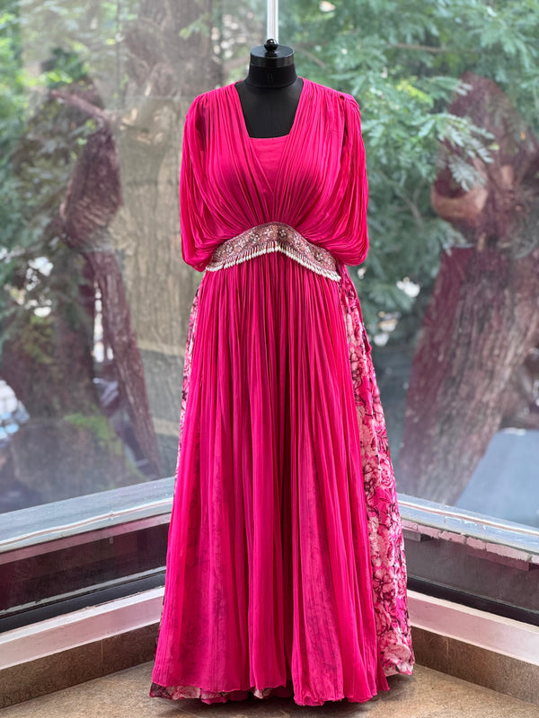 Pink Floral Lehenga