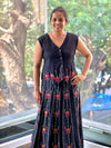 Black Handloom Cotton Skirt Set
