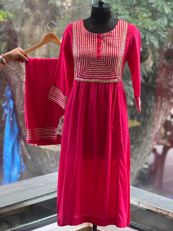 Buy Pink Gota Work Co Ord Online 
