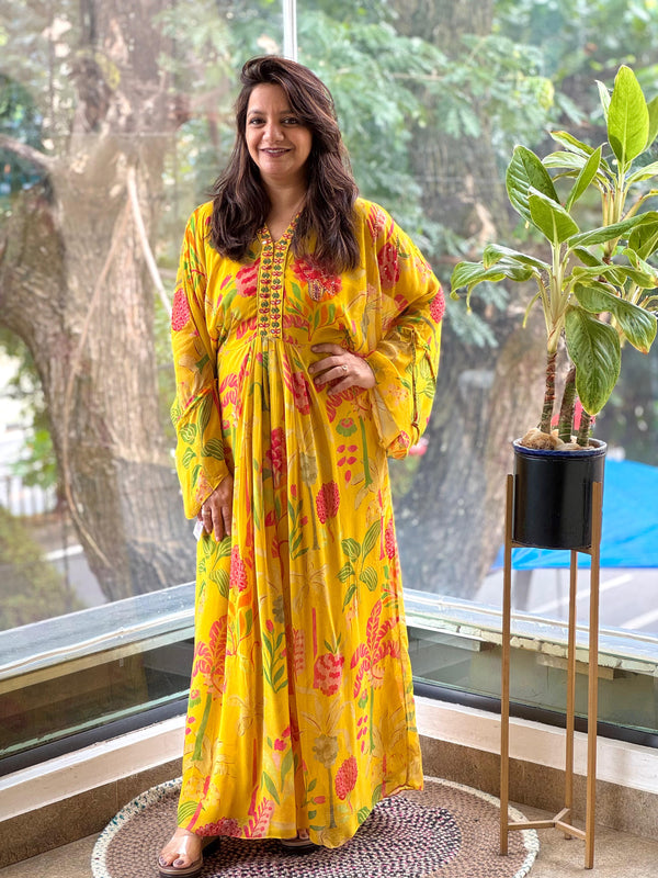 Yellow Floral Dress