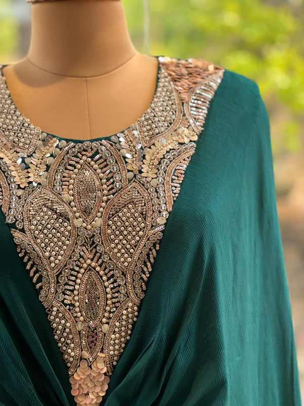 Green Kaftan Gown