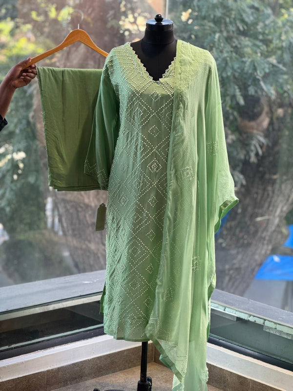 Pista Green Knot Work Suit