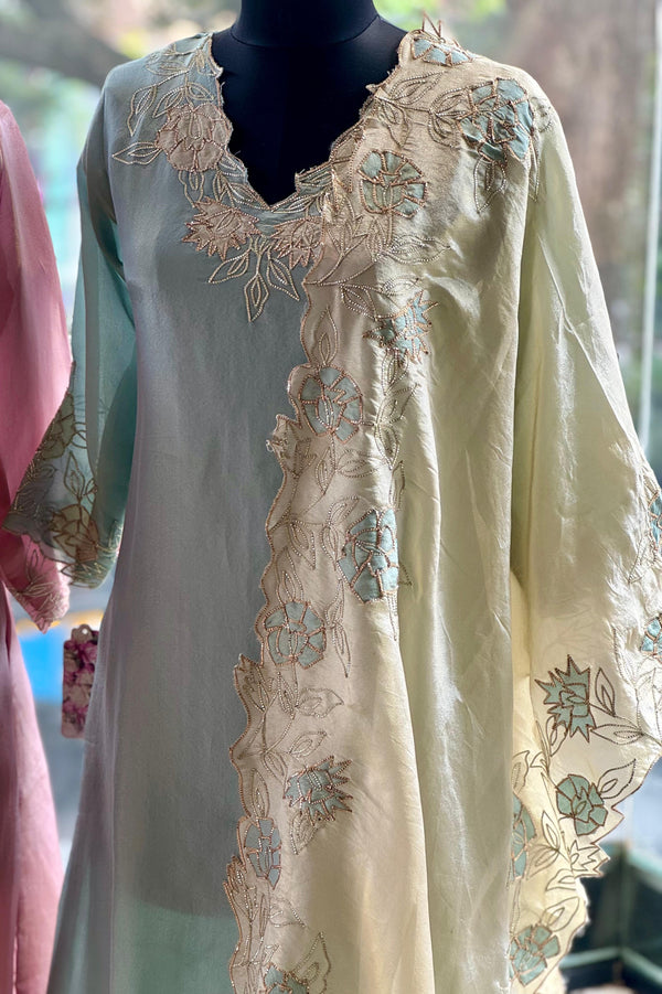 Sea Green tissue Suit