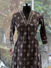 Black Lace V Neck Tunic