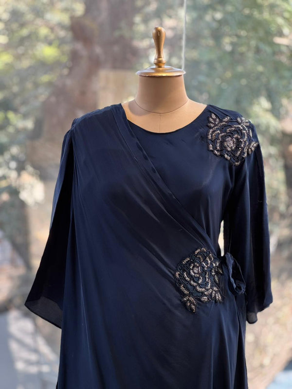 Dark Blue Tie Knot Tunic