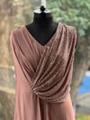 Brownish Beige Shimmer Gown