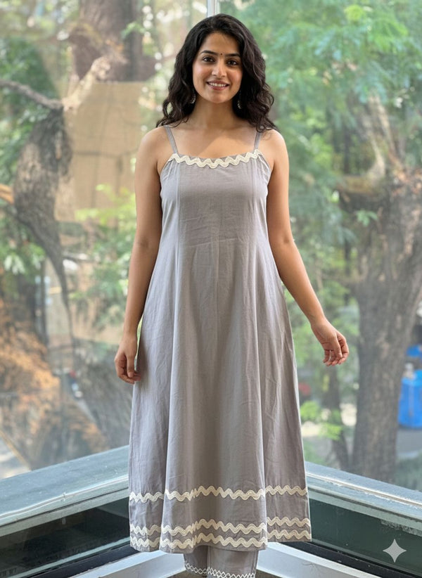 Grey Spaghetti Co Ord