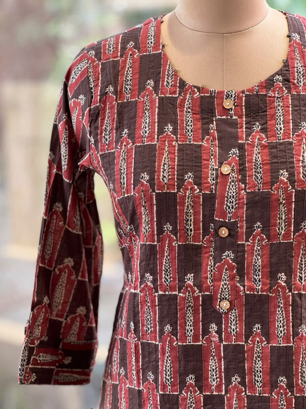 Maroon Printed Tunic