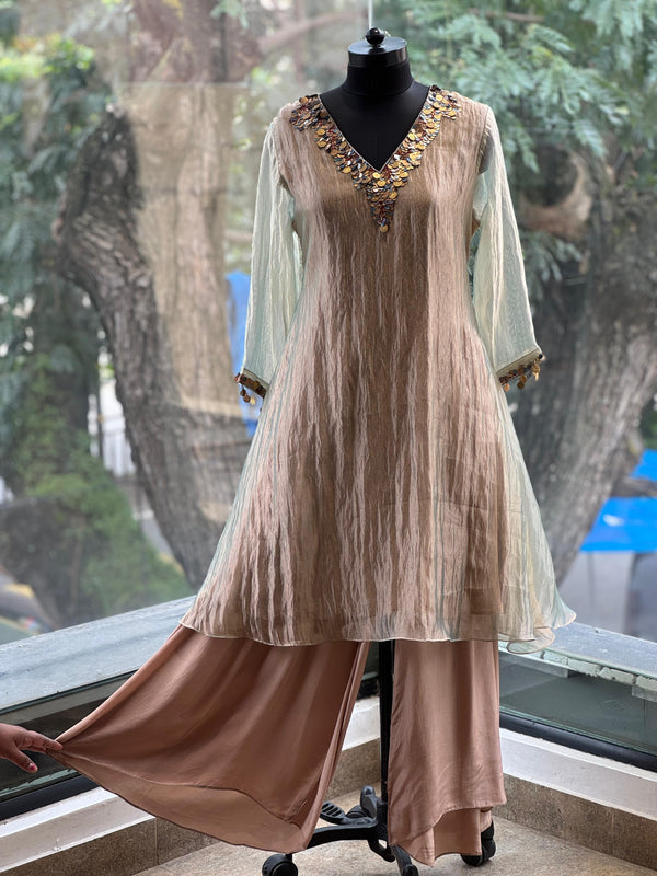 Greenish Brown Tissue Co Ord