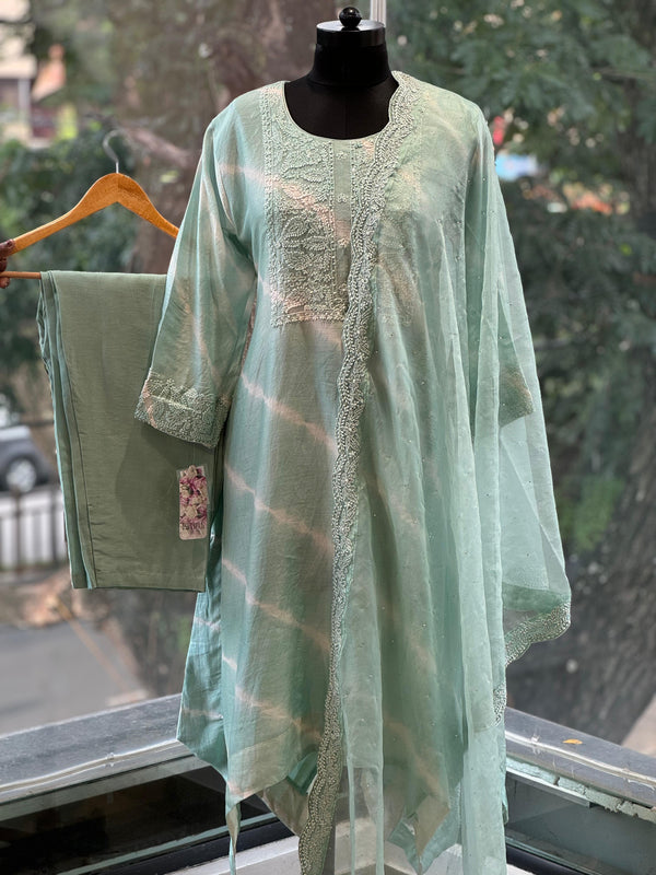 Pastels Blue Chikankari Suit Set