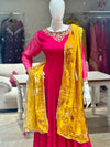 Pink Crepe Silk Gown