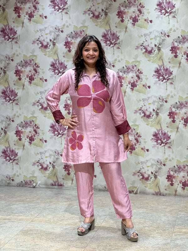 Pink Hand Painted Co Ord