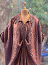 Purplish Glass Tissue Cowl Tunic