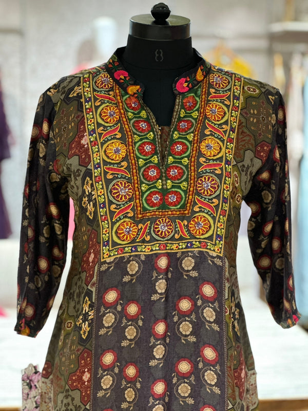 Dark Wine Digital Print Co Ord