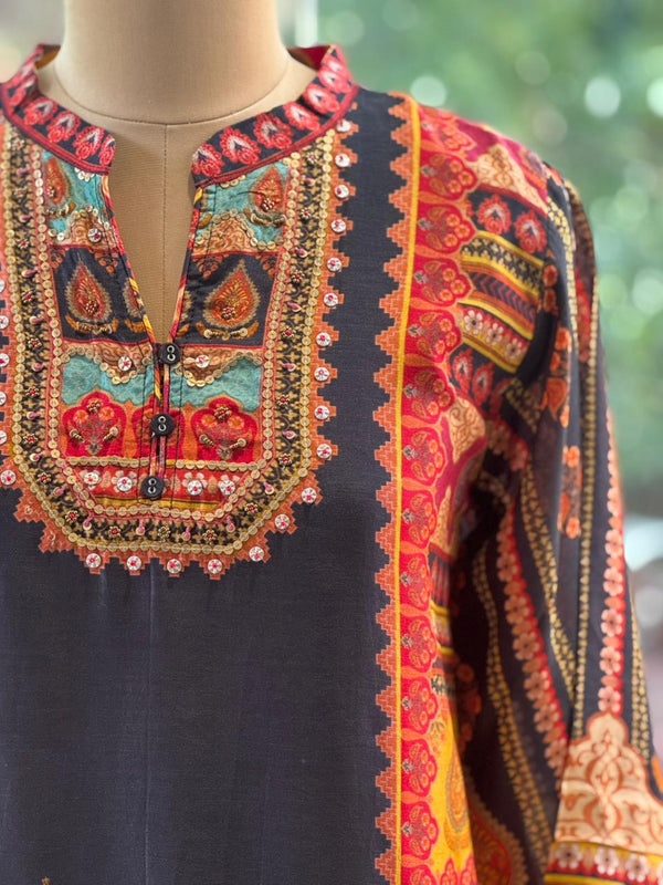 Black Digital Print Co Ord