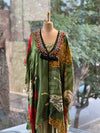 Green Digital Print Kaftan Set