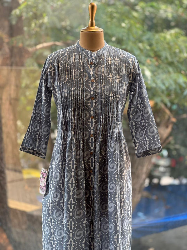 Grey Batik Print Tunic