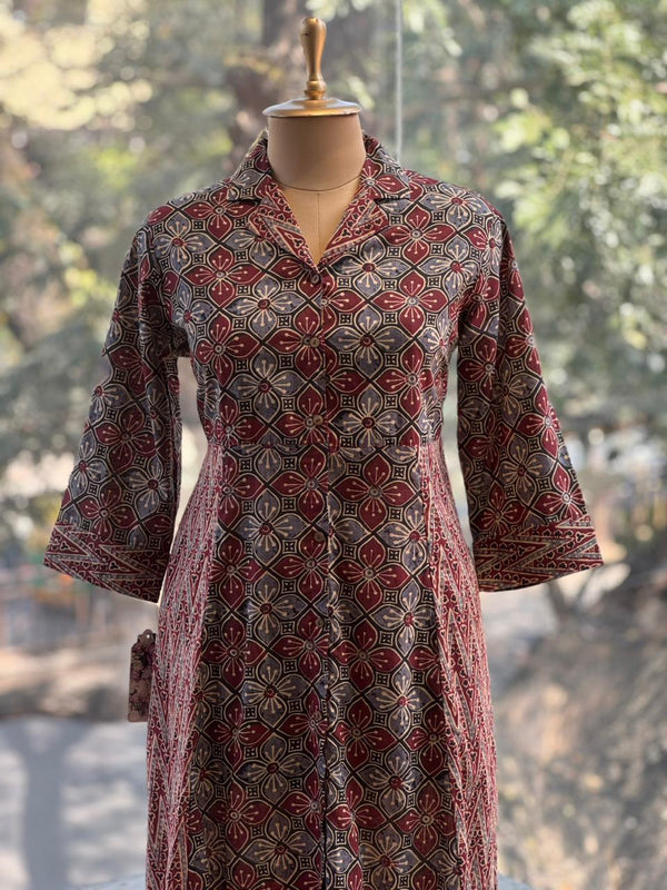 Maroon Printed Tunic