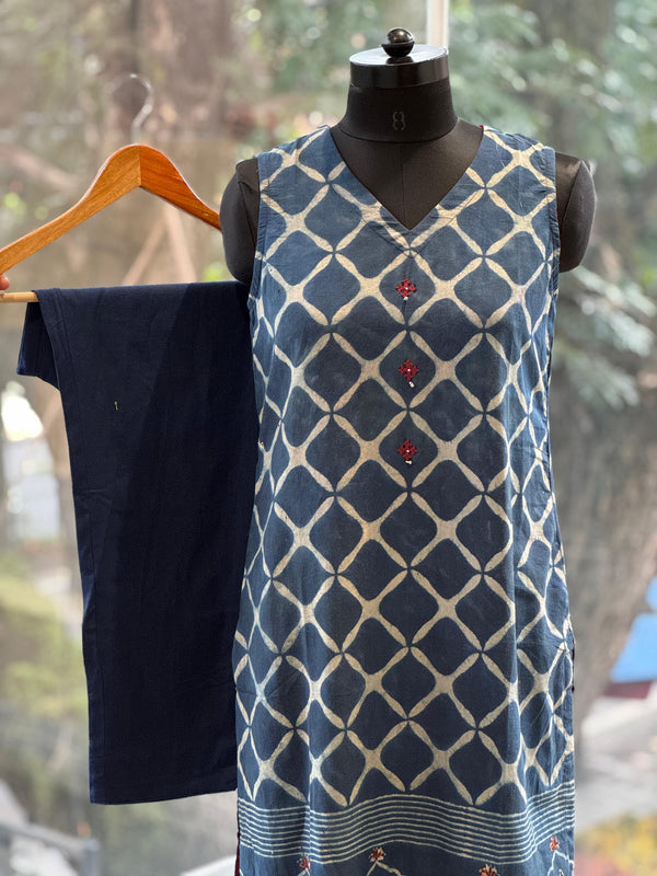 Blue Sleeveless Co Ord