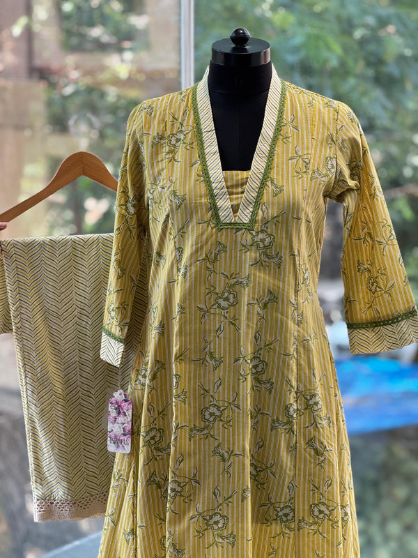 Yellow Floral Print Co Ord