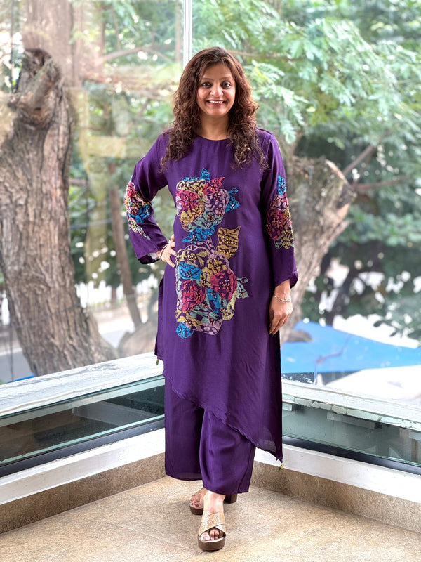 Purple High Low Co Ord
