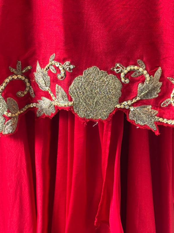 Red Skirt Set