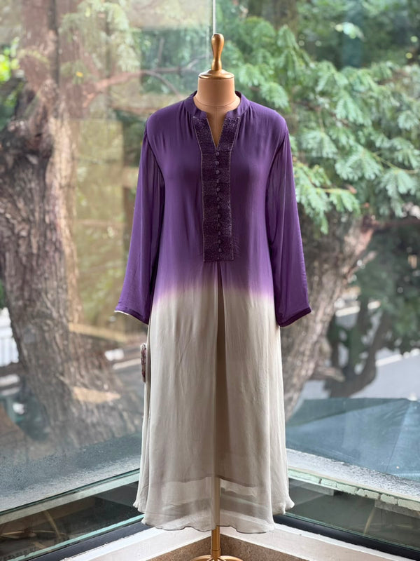 Purple Shaded Kurta Set