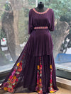 Purple Intricate Work Gown