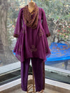 Purple Cowl Neck Co Ord