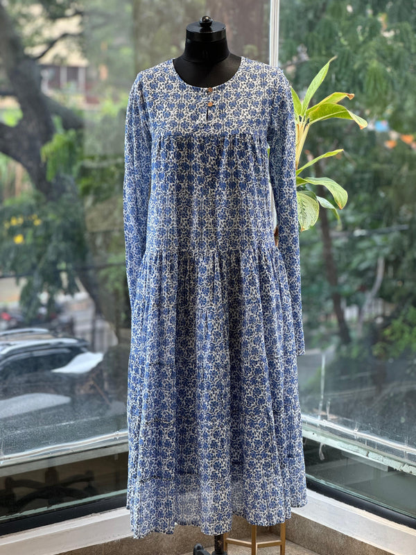 Indigo Floral Printed Tunic