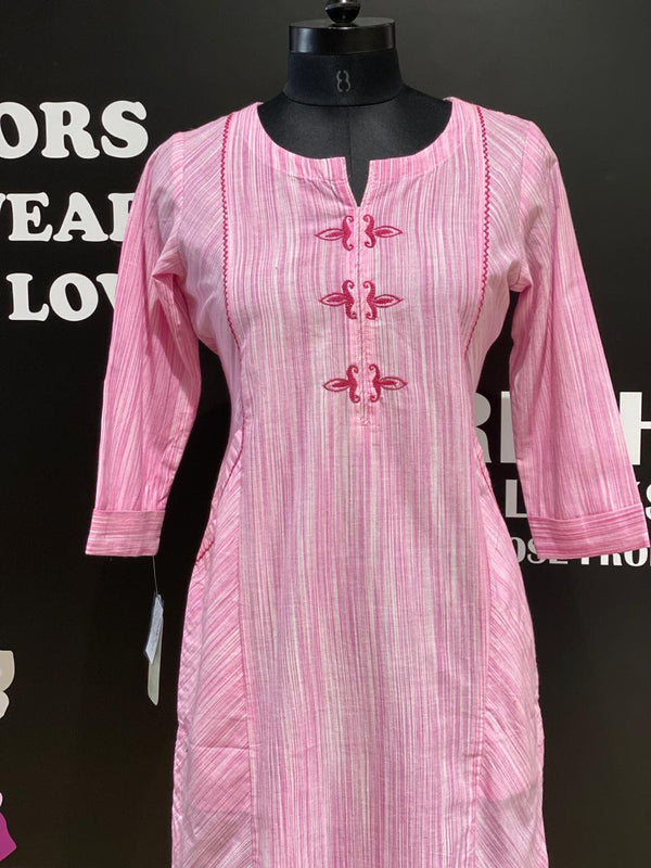 Pink Embroidered Tunic