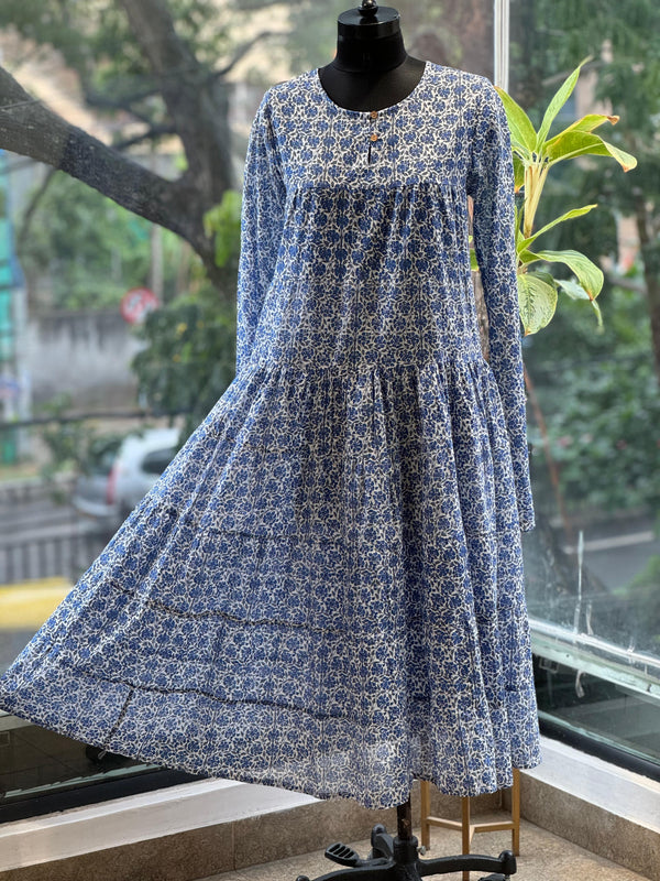 Indigo Floral Printed Tunic