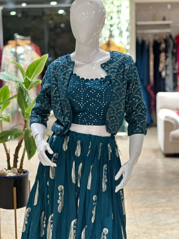Teal Lehenga