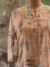 Beige Printed Dupatta Set