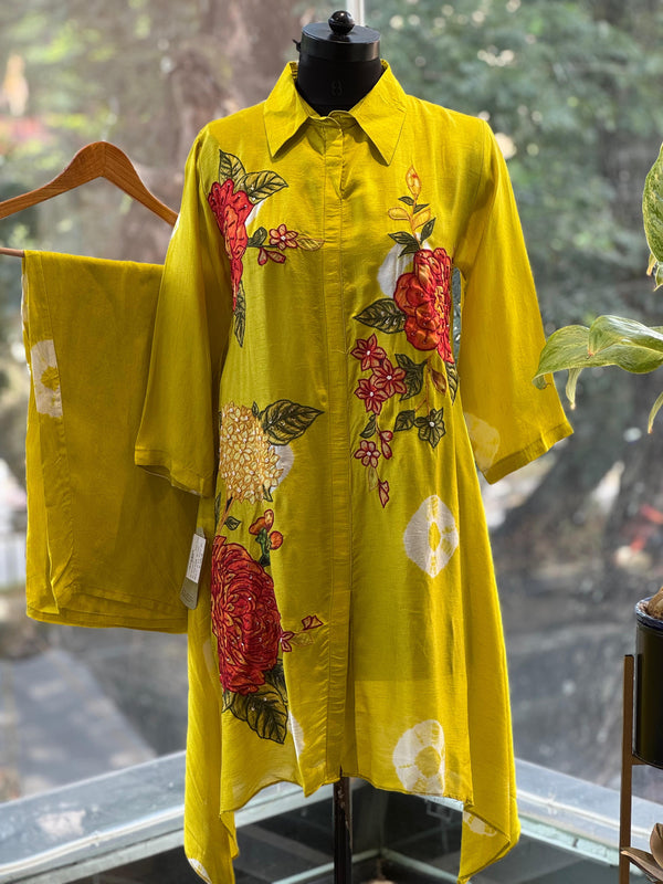 Yellow Flower Patch Work Co Ord