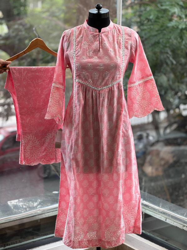 Light Pink Schiffli Co Ord