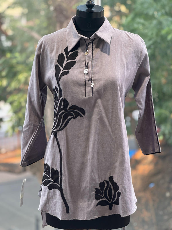 Gray Patch Work Co Ord