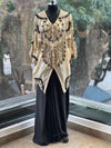 Beige Intricate Work Skirt Set
