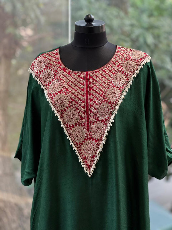 Green Kaftan Set