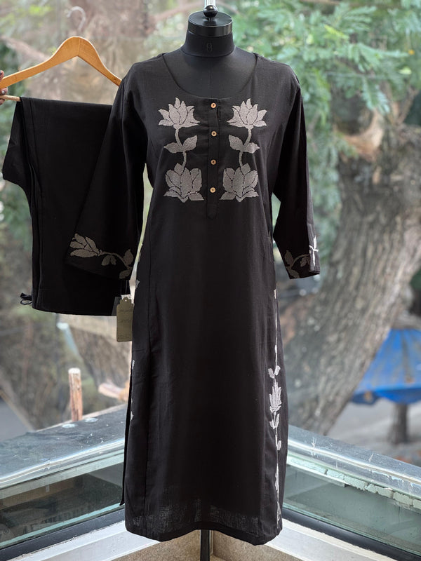 Black Cross Stich Co Ord