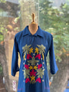 Blue Embroidered Mul Tunic