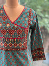 Pure Cotton Printed Yoke Kurta with Side Pocket